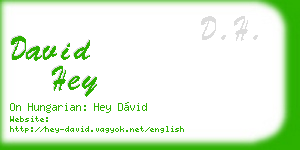 david hey business card